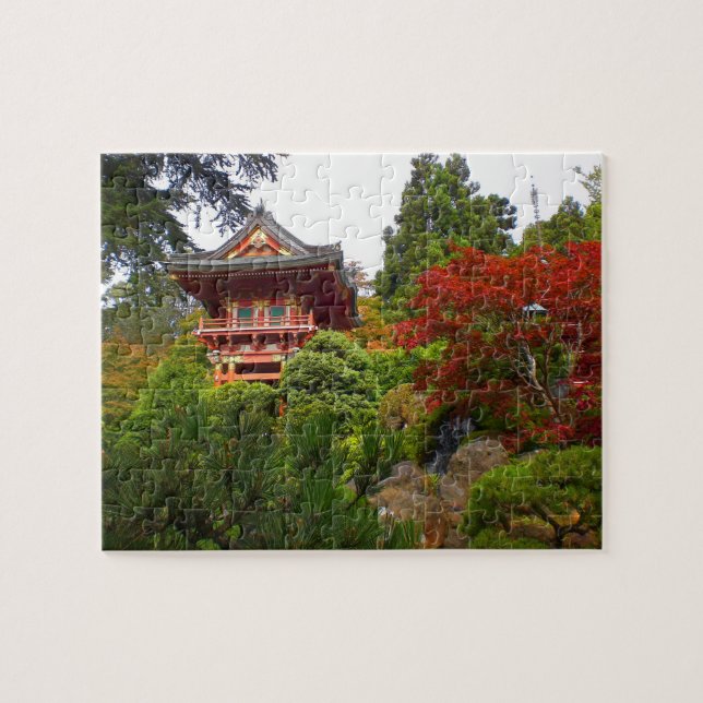 SF Japanischer Teegarten Tempel Gate#3 Jigsaw Puzz (Horizontal)
