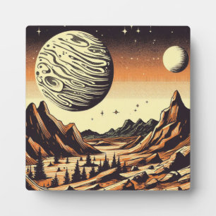 SF Mars Landschaft Holzschnitt 1 Fotoplatte