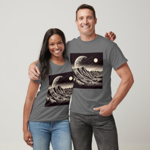 SF Mars Landschaft Holzschnitt 3 T-Shirt