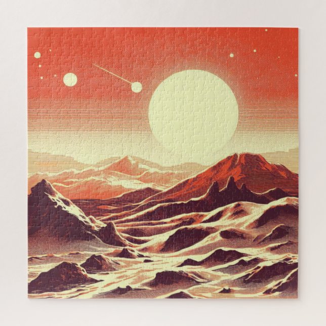 SF Marslandschaft Woodcut (2) (Vertikal)