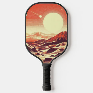 SF Marslandschaft Woodcut (2) Pickleball Schläger
