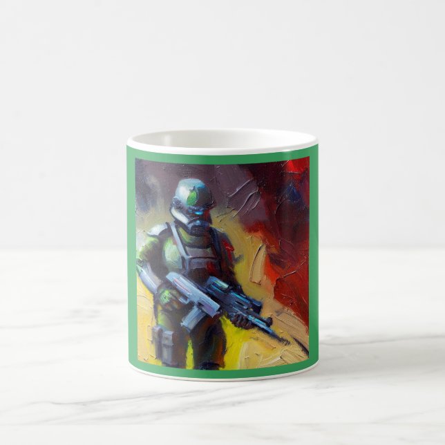 SF - Militärischer Held 2 Kaffeetasse (Mittel)
