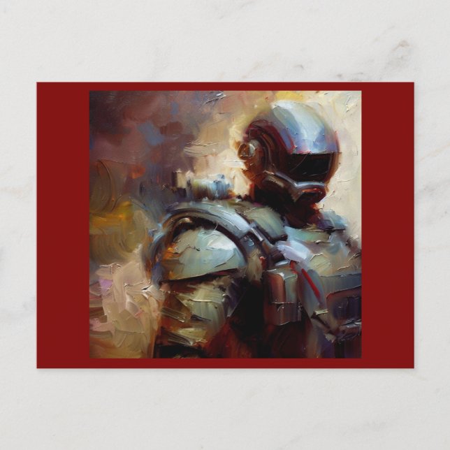 SF - Militärischer Held 3 Postkarte (Vorderseite)