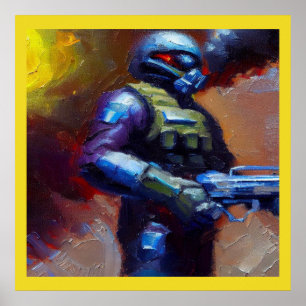 SF - Militärischer Held 4 Poster