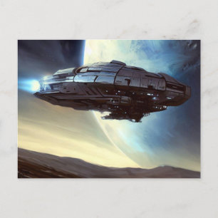 SF Orbit Spaceship 2 Postkarte