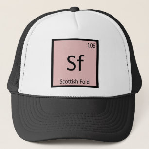 Sf - Scottish Fold Katzen Chemie Periodensystem Truckerkappe