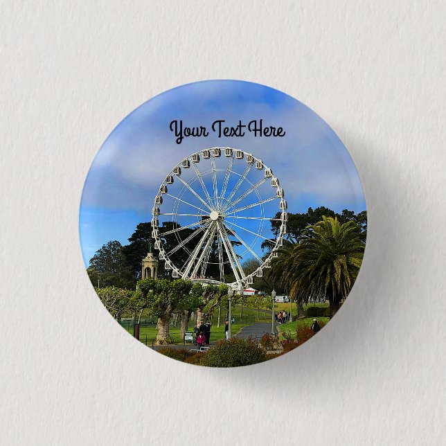 SF SkyStar-Beobachtungsrad #1 Pinback-Button Button (Vorderseite)
