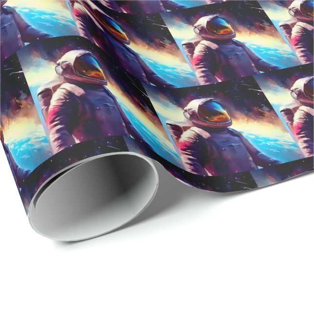 SF Space Hero 1 Geschenkpapier (Rolleneckpunkt)