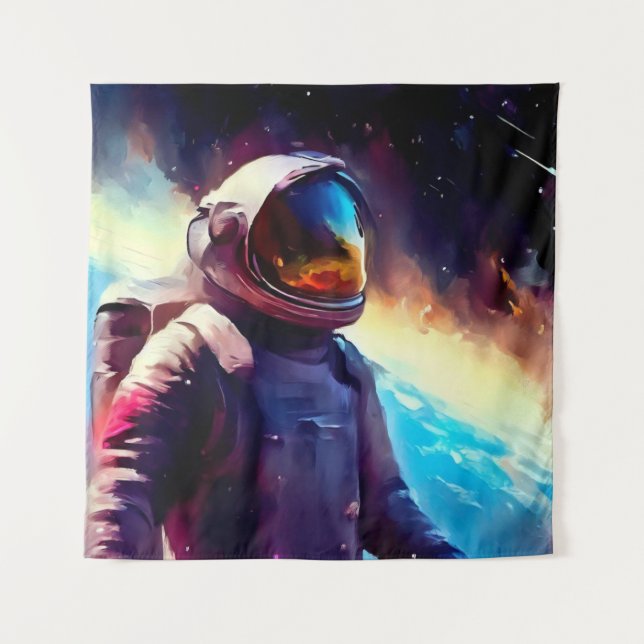 SF Space Hero 1 Wandteppich (Vorderseite)