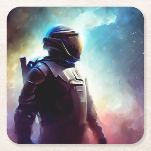 SF Space Hero 3 Rechteckiger Pappuntersetzer