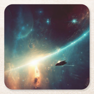 SF - Space Opera 2 Rechteckiger Pappuntersetzer