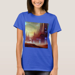 SF-Stadt auf einem seltsamen Planeten 1 T-Shirt