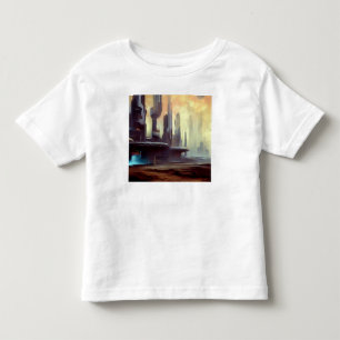 SF-Stadt auf einem seltsamen Planeten 2 Kleinkind T-shirt