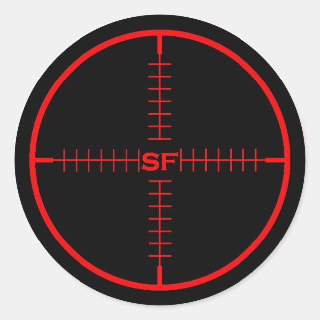 SF Zielaufkleber Runder Aufkleber (Vorderseite)