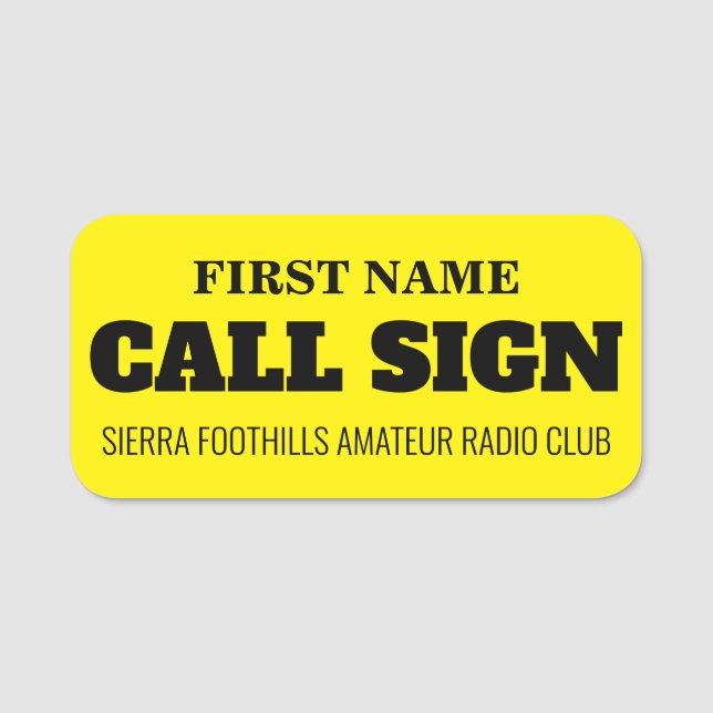 SFARC NAMENSSCHILD (Vorderseite)