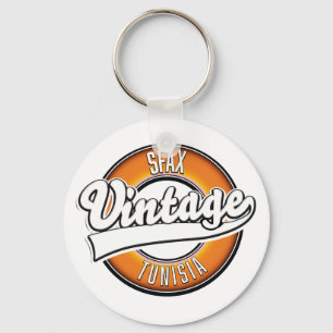 Sfax Tunesien Vintage Style Logo Schlüsselanhänger