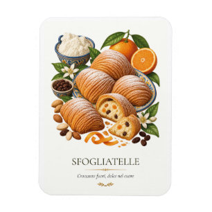 Sfogliatelle – altes italienisches Dessert Magnet