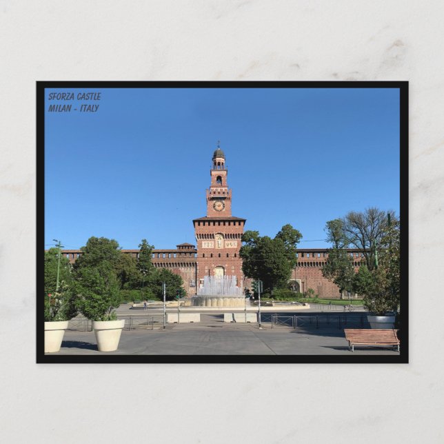 Sforza Burg - Wallfahrtskirche Madonna del Sasso Postkarte (Vorderseite)