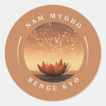 SGI Buddhist Stickers mit Lotus Design und NMRK