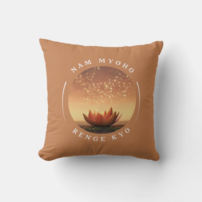 SGI Buddhist Throw Pillow - Nam Myoho Renge Kyo Kissen (Vorderseite)