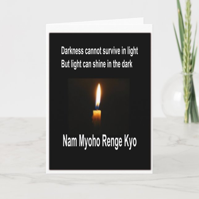 SGI Buddhistische Ermutigungskarte - Licht in Dunk Karte (Vorderseite)