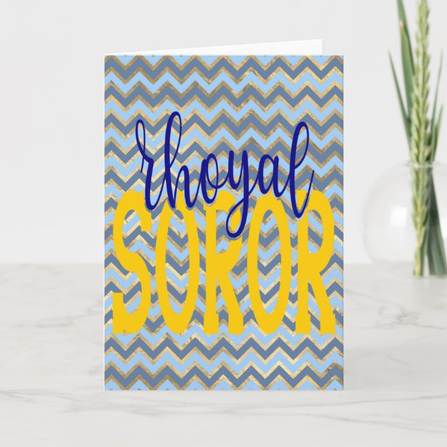 SGRho Inspirierte Rhoyal Blue und Gold Rhoyal Soro Dankeskarte (Vorderseite)
