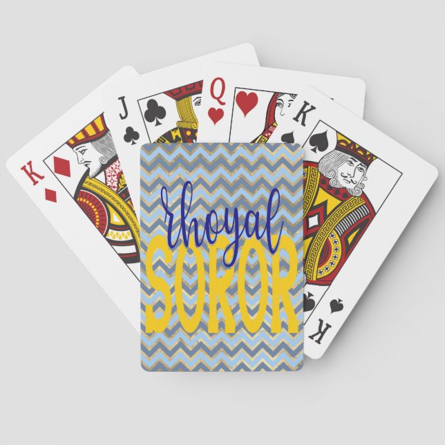 SGRho Inspirierte Rhoyal Blue und Gold Rhoyal Soro Spielkarten (Rückseite)