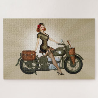 Sgt Davidson Army Motorrad Pinup