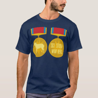 Sgt Stubby Tapferkeitsmedaillen-Familie T-Shirt