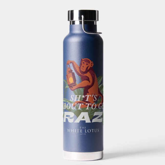 Sh*es wird verrückt - der weiße Lotus Trinkflasche (Links)