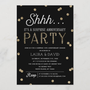 Sha Überraschung Glitzer Confetti Anniversary Part Einladung