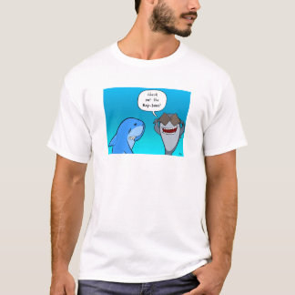 Shaaark mit Stich-Strahln-Sonnenbrille-T - Shirt