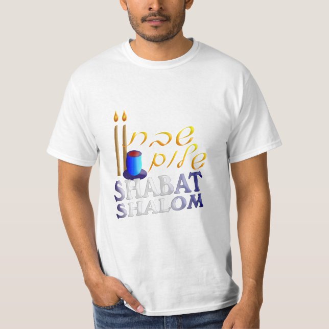 Shabat Shalom T-Shirt (Vorderseite)