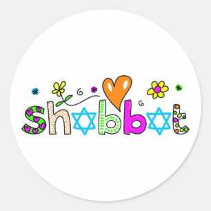 Shabbat Runder Aufkleber