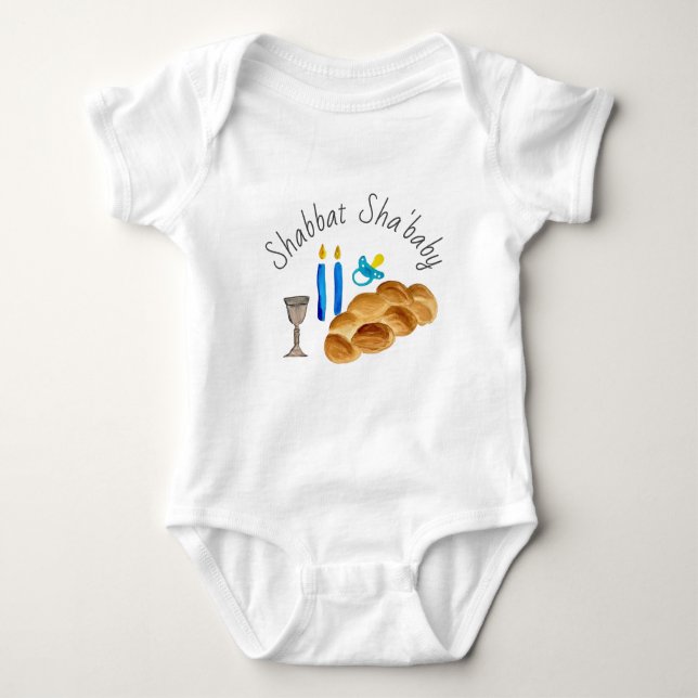 Shabbat Sha'Baby Bodysuit Baby Strampler (Vorderseite)