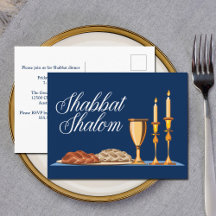 Shabbat Shalom Jüdisches Abendessen Einladung