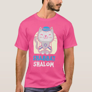 Shabbat Shalom Katze Judaismus am Heiligen Tag Jom T-Shirt