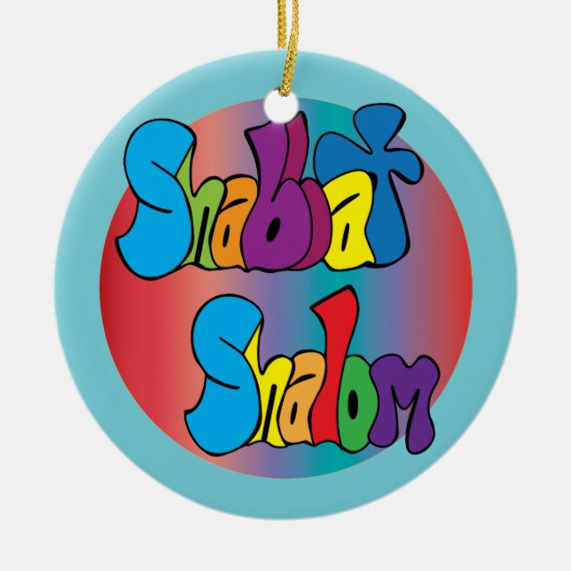 Shabbat Shalom Ornament (Vorne)