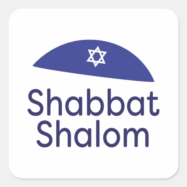 Shabbat Shalom Sticker (Vorderseite)