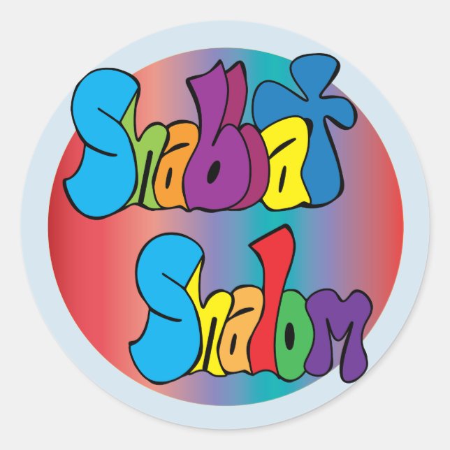 Shabbat Shalom Stickers (Vorderseite)