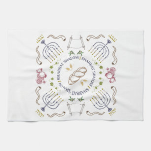 Shabbat Shalom traditionnel serviette à main