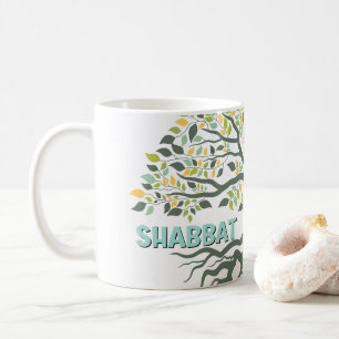 Shabbat Shalom Tree of Life Ez Hachaim Jüdischer Kaffeetasse