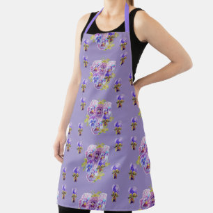 Shabby Blume Lila Pansy floral Küche Schürze