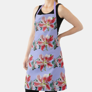 Shabby Blume Red lilac Lily floral Küche Schürze