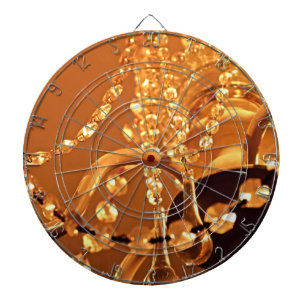 Shabby-Chandelier-Bling-3-Gold DART BOARD Dartscheibe