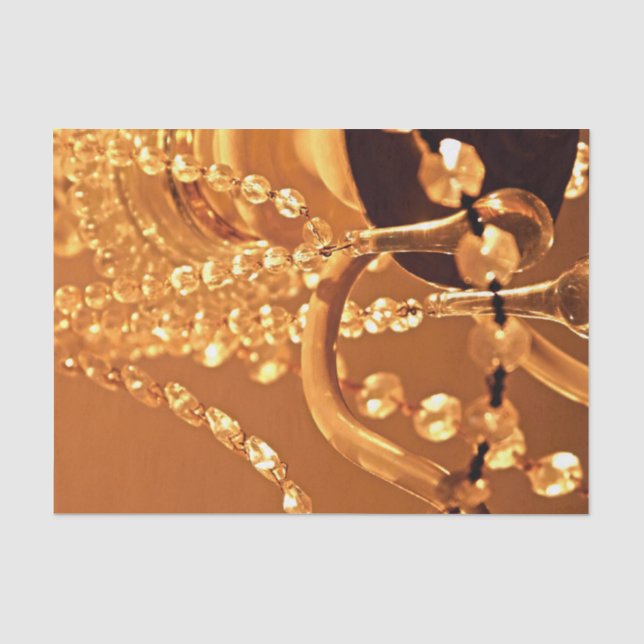 Shabby Chandelier Bling 3-Gold TISSUE WRAP PAPER Seidenpapier (Vorderseite)