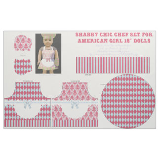 Shabby Chic 18" Puppen-Schneider-Set für Köche in Stoff
