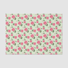 Shabby Chic Aquarell Rosa Rosa Blumendesign Seidenpapier