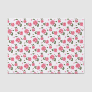 Shabby Chic Aquarell Rosa Rosa Blumendesign Seidenpapier
