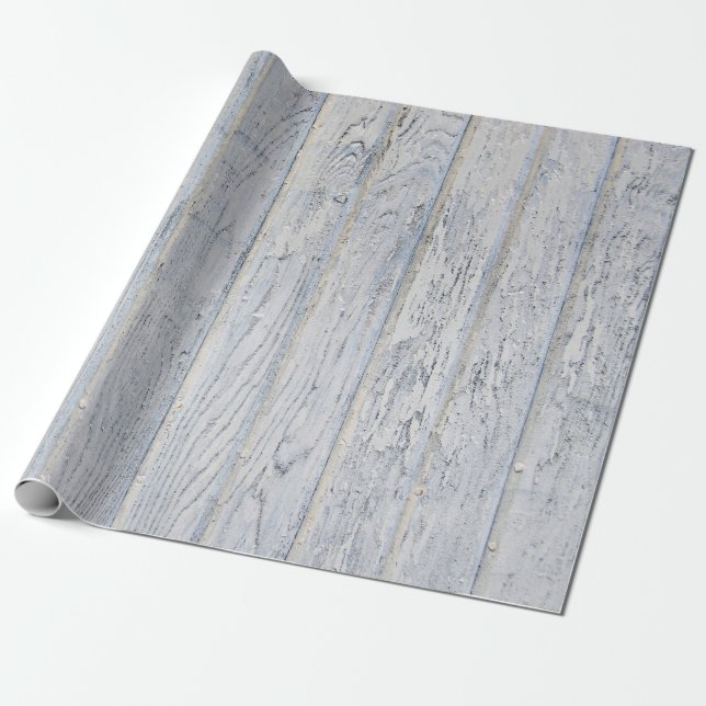 Shabby Chic aus verwittertem Holz Geschenkpapier (Ungerollt)